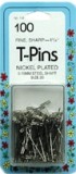Collins Pins T-Pins 1 1/4" 100 pc