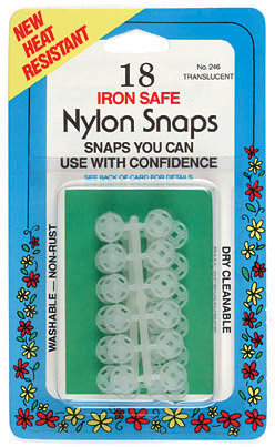 Collins Nylon Snap Iron-Safe Clear 18 sets