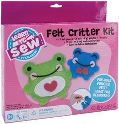 Learn To Sew Felt Critters Kit - Frog