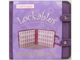 CRAFT MATES Lockables Case -  Large Double Organizer, Purple Ultrasuede