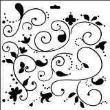 Crafter's Workshop 6x6 Template - Mini Swirly Vines