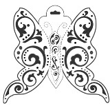 Crafter's Workshop 12x12 Template - Butterfly