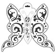Crafter's Workshop 6x6 Template - Mini Butterfly