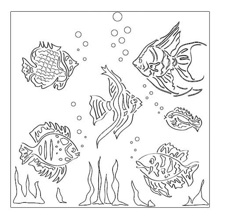 Crafter's Workshop 12x12 Template - Fishies