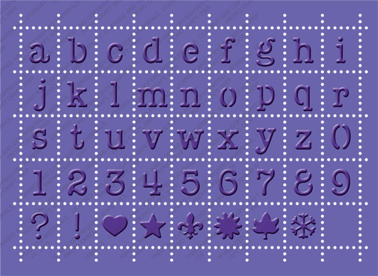 Cuttlebug 5" X 7" Embossing Plus - Postage Alphabet