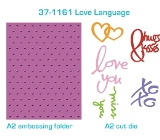 Cuttlebug A2 Combo Die - Love Language