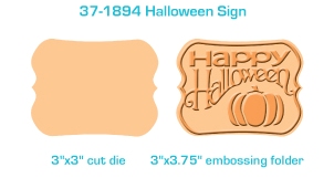 Cuttlebug 3x3 Combo Die - Halloween Sign