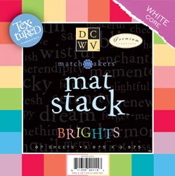 DCWV Match Makers Textured Brights Mat Stack 3.875"X3.875" 3 Each Of 29 Colors (87 Sheets/Pad)