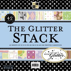 DCWV All Occasion Glitter Paper Stack 12"X12" 42 Sheets/Pad