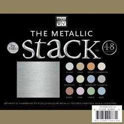 DCWV Metallic Cardstock Stack 8"X8" 48 Sheets/Pad