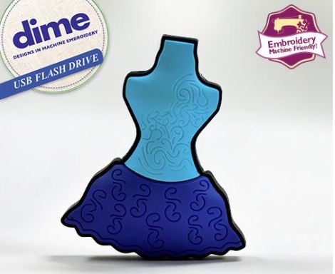 DIME 2 Gig USB Drive - Blue Dress