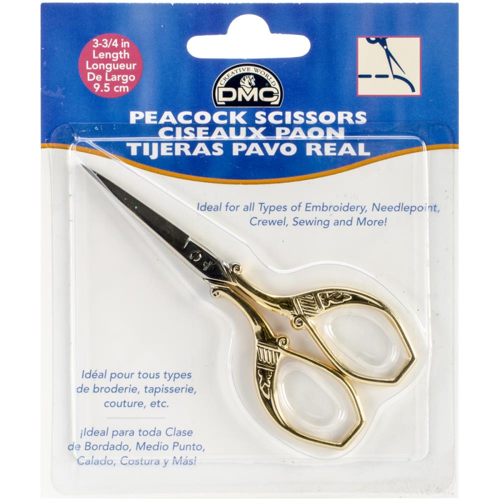 DMC Peacock Scissors Gold Handles