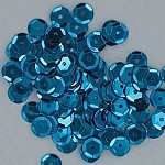 Darice Cup Sequins, 5mm Turquoise 800/pkg