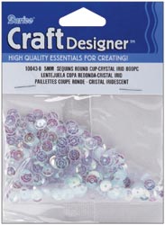 Darice Cup Sequins, 5mm Crystal 800/pkg