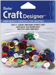 Darice Cup Sequins, 8mm Multi 200/pkg