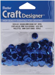 Darice Cup Sequins, 8mm Royal Blue 200/pkg