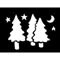 Darice Brass Stencil - Christmas Trees, Star, Moon