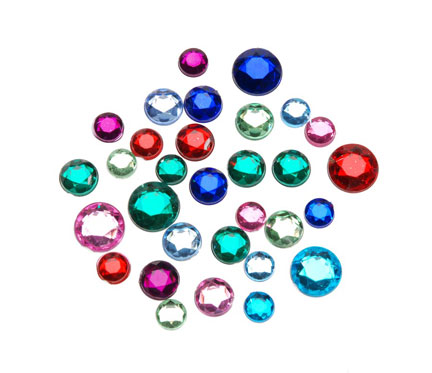Darice Rhinestones - Assorted Round Color Crystals