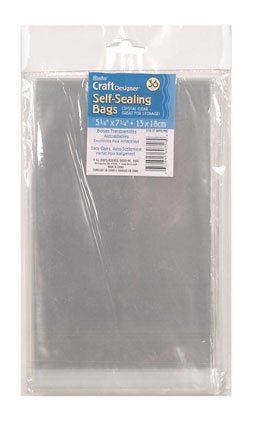 Darice Self Sealing Acid Free Bags - 5.25"x7.25"