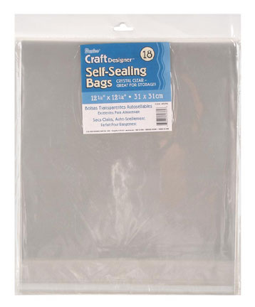 Darice Self Sealing Acid Free Bags - 12.25"x12.25"