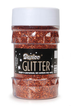 Darice Glitter 4 oz Jar - Orange