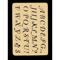 Darice Brass Stencil - Letters, Script