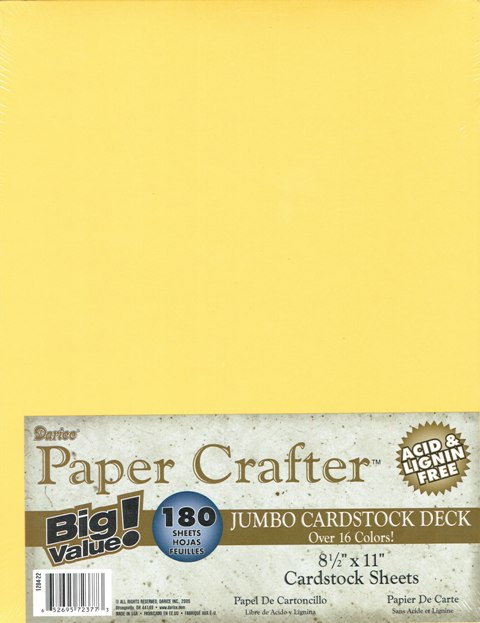 Darice 8.5" x 11" Cardstock Deck - Assorted Colors 180 Sheets