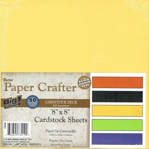 Darice  8" x 8" Cardstock Deck - Fall Assortment - 50 Sheets