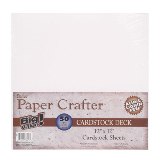 Darice 12" x 12" Cardstock Deck White - 50 Sheets