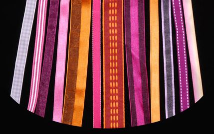12" Ribbons - Pink, Purple & Orange