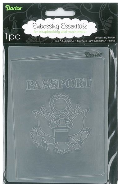 Darice 4.25" X 5.75" Embossing Folder - Passport