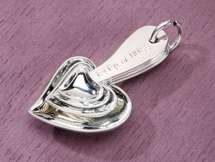 Bridal Wedding Favor - Measure of Love - Heart Shaped Favor Measuring Spoons