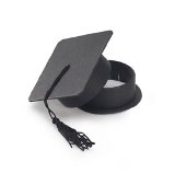 Favor Box - Graduation Hat Black
