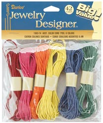 Darice Jewelry Designer Big Value Color Cords 7 Yards/6 Colors