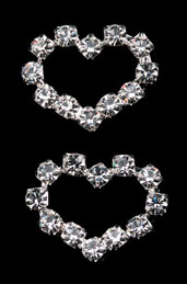 Darice Jewelry Designer - Rhinestone Heart - 2 Pc