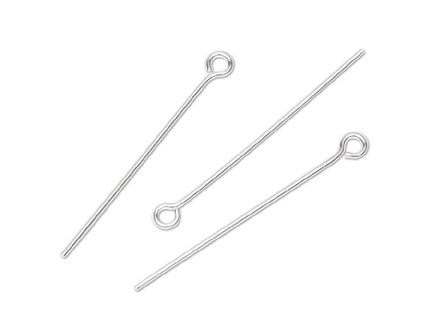 Darice Sterling Silver Eye Pin 1", 30 Piece