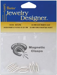 Darice Jewelry Designer Magnetic Clasps 3x14mm 8/Pkg Silver
