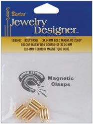 Darice Jewelry Designer Magnetic Clasps 3x14mm 8/Pkg Gold