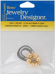 Darice Jewelry Designer Magnetic Clasps 7x11mm 6/Pkg Gold