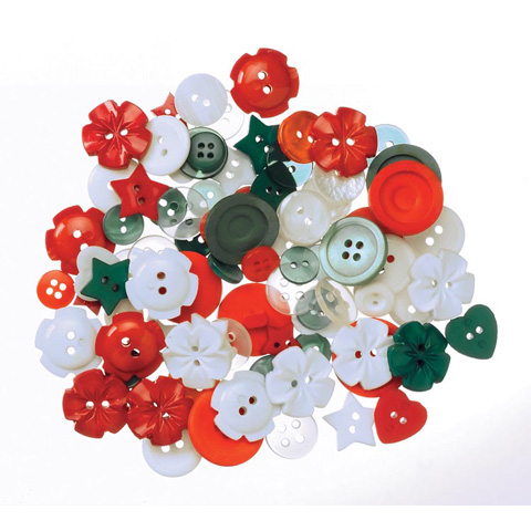 Darice Big Value Christmas Buttons