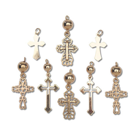 Darice Jewelry Designer Gold Crosses 18/pkg