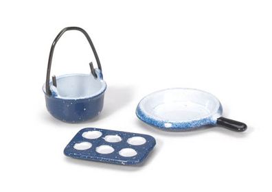Darice Timeless Minis - Cookware Splatterware Blue