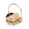 Darice Timeless Minis - Fireplace Brass Log Basket with 3 Logs