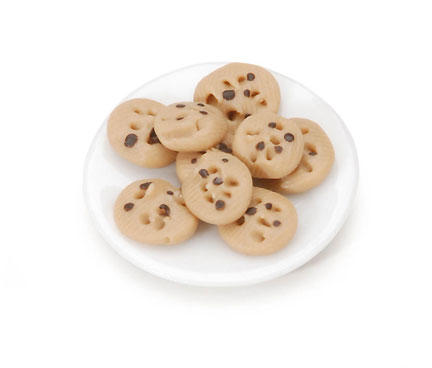 Darice Everyday Minis - Chocolate Chip Cookies on Plate