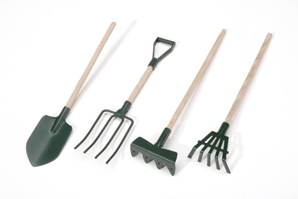 Darice Seasonal Accents - 6 1/2" Metal Garden Tools 4 pc