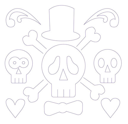 Darice Hot Fix Stencil - Skull n Cross Bones