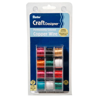 Darice Craft Designer Permanent Color Copper Wire 12 Pack, 22 Gauge