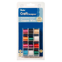 Darice Craft Designer Permanent Color Copper Wire 12 Pack, 24 Gauge