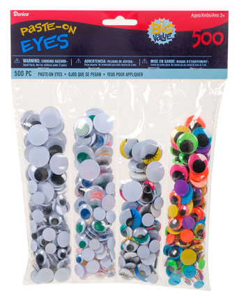 Darice Paste on Eyes Value Pack 500 Eyes!