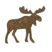 Darice Rusted Metals - 1" Rusty Moose 4 pc